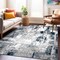 World Rug Gallery Contemporary Abstract Distressed Area Rug 5' x 7' Blue 915BLUE5X7 - alternate 5